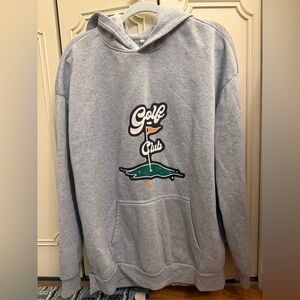 Men's Gray Graphic Golf Club Hoodie Soft LARGE LIKE NEW